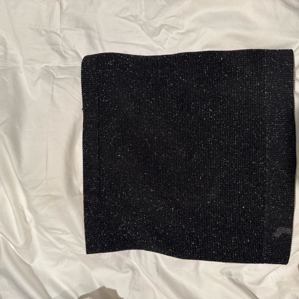 Urban Planet Black Sequin Pencil Crop Top